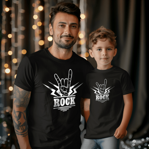 Vater Sohn RocknRoll matching T-Shirts